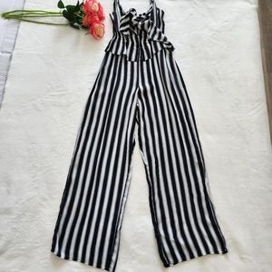 Rivera Island Bow front stripe jumpsuit size XS  New